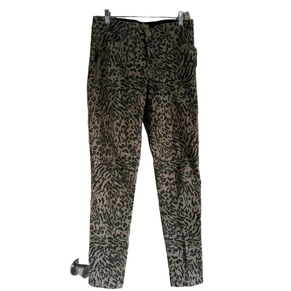 Democracy Ab Women's Mid-Rise Animal Print Skinny Leg Jeans Size 8 - Picture 1 of 10